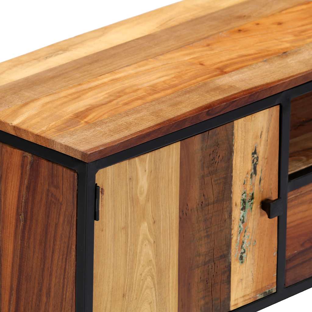 282726 vidaXL TV Cabinet 120x30x40 cm Solid Reclaimed Wood and Steel