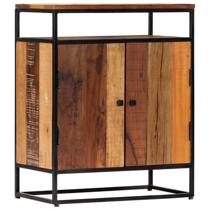 282727 vidaXL Side Cabinet 60x35x76 cm Solid Reclaimed Wood and Steel
