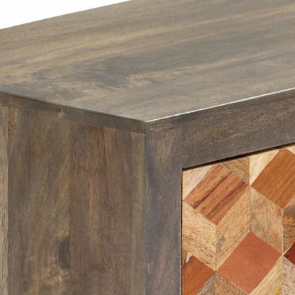 282735 vidaXL TV Cabinet Grey 120x30x40 cm Solid Mango Wood
