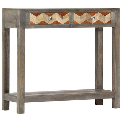 282737 vidaXL Console Table Grey 86x30x76 cm Solid Mango Wood