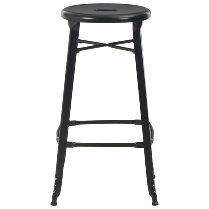 3 Piece Bar Set Steel Black