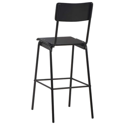 3 Piece Bar Set Steel Black