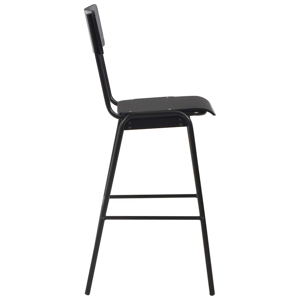 3 Piece Bar Set Steel Black