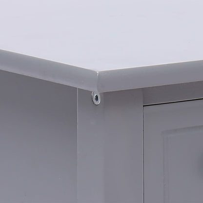 Side Table Grey 40x40x40 cm Paulownia Wood