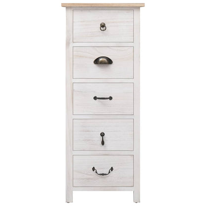 Side Cabinet 35x25x87 cm Paulownia Wood