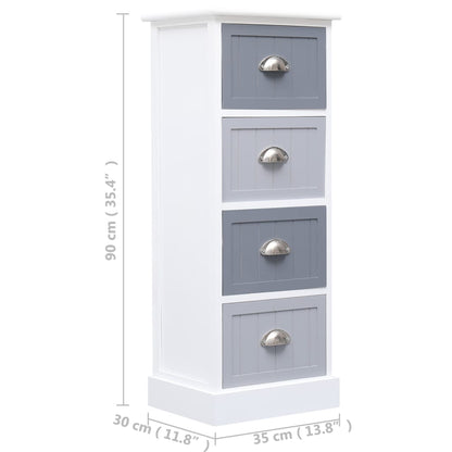 Side Cabinet 35x30x90 cm Paulownia Wood