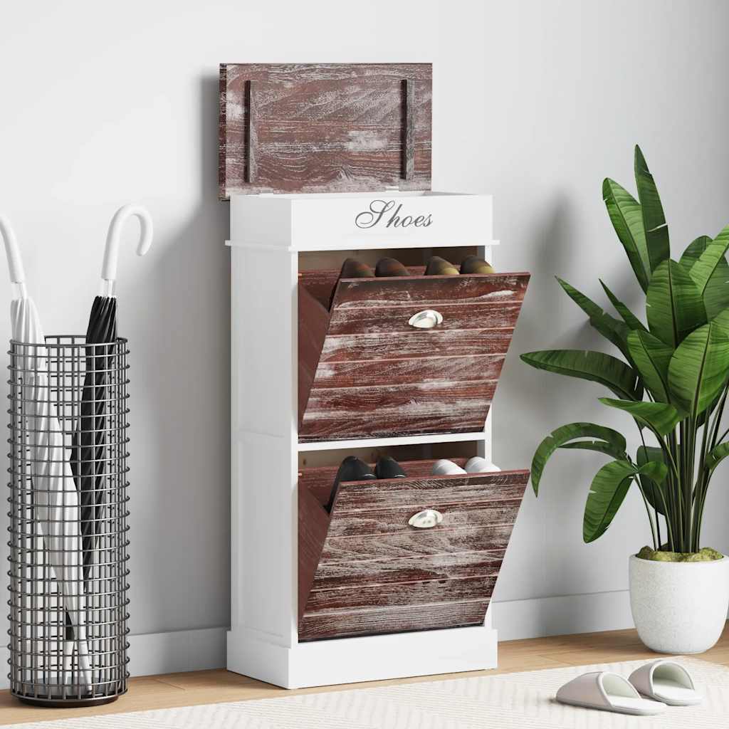 Shoe Cabinet Brown 50x28x98 cm Paulownia Wood
