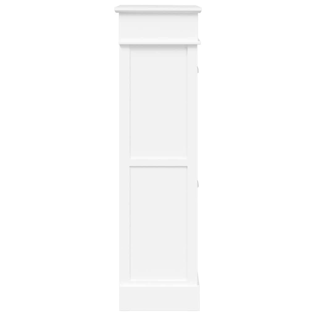 284089 vidaXL Shoe Cabinet White 50x28x98 cm Paulownia Wood