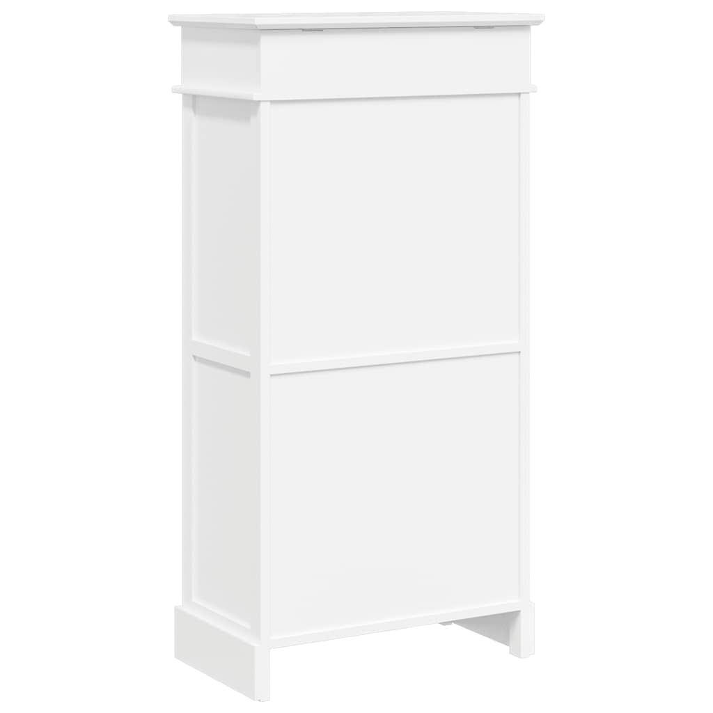 284089 vidaXL Shoe Cabinet White 50x28x98 cm Paulownia Wood