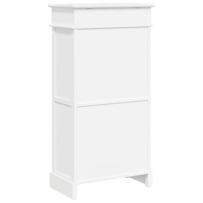 284089 vidaXL Shoe Cabinet White 50x28x98 cm Paulownia Wood