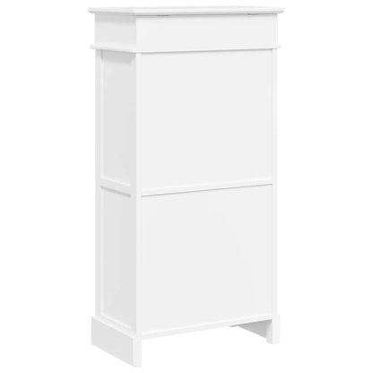 Shoe Cabinet White 50x28x98 cm Paulownia Wood