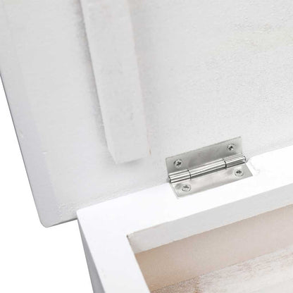 284089 vidaXL Shoe Cabinet White 50x28x98 cm Paulownia Wood