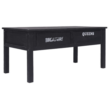 Coffee Table Black 100x50x45 cm Wood