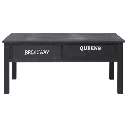 Coffee Table Black 100x50x45 cm Wood