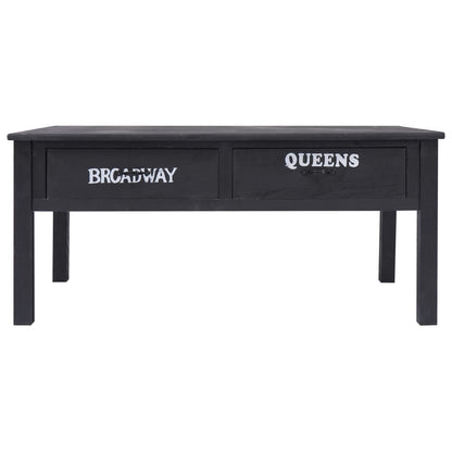 Coffee Table Black 100x50x45 cm Wood