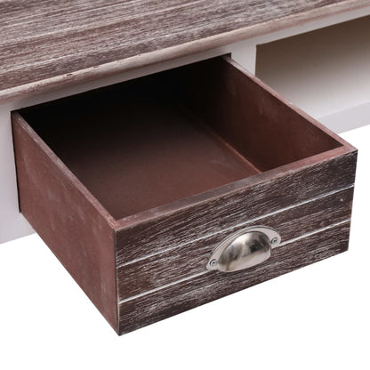 Writing Desk Brown 110x45x76 cm Wood