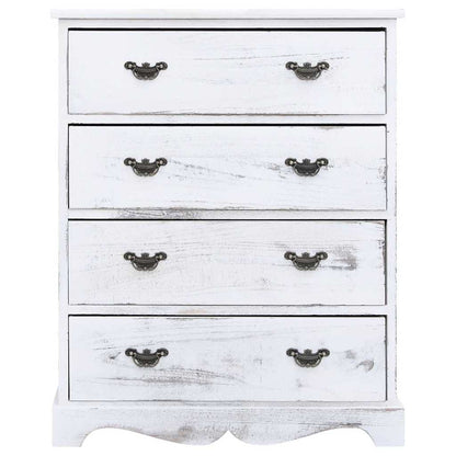 Drawer Cabinet White 60x30x75 cm Wood