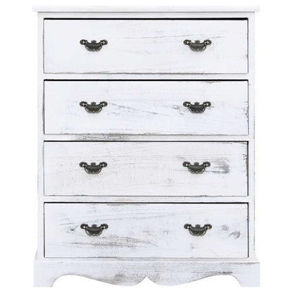 Drawer Cabinet White 60x30x75 cm Wood