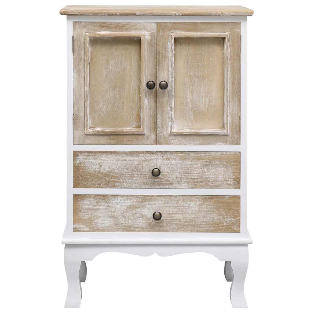 Drawer Cabinet White 50x30x80 cm Wood