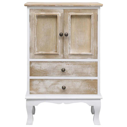 Drawer Cabinet White 50x30x80 cm Wood