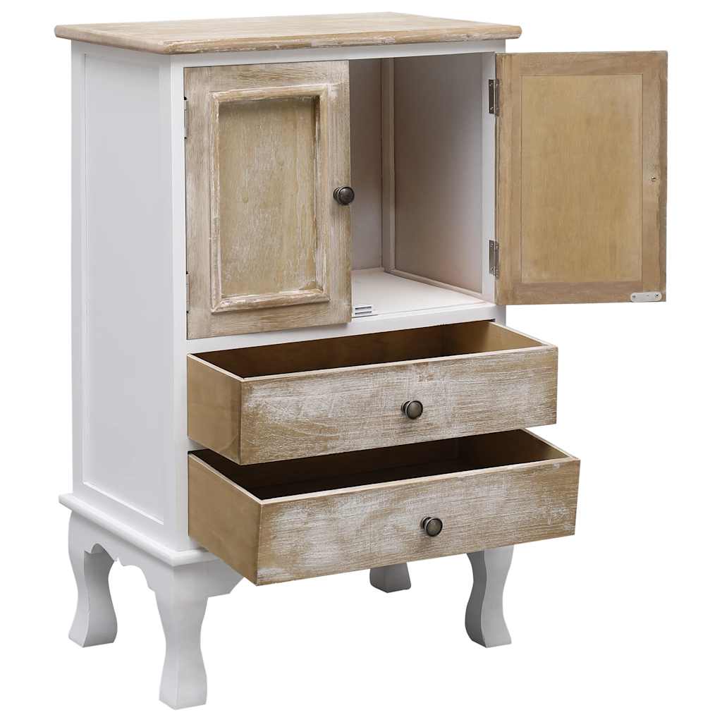 Drawer Cabinet White 50x30x80 cm Wood