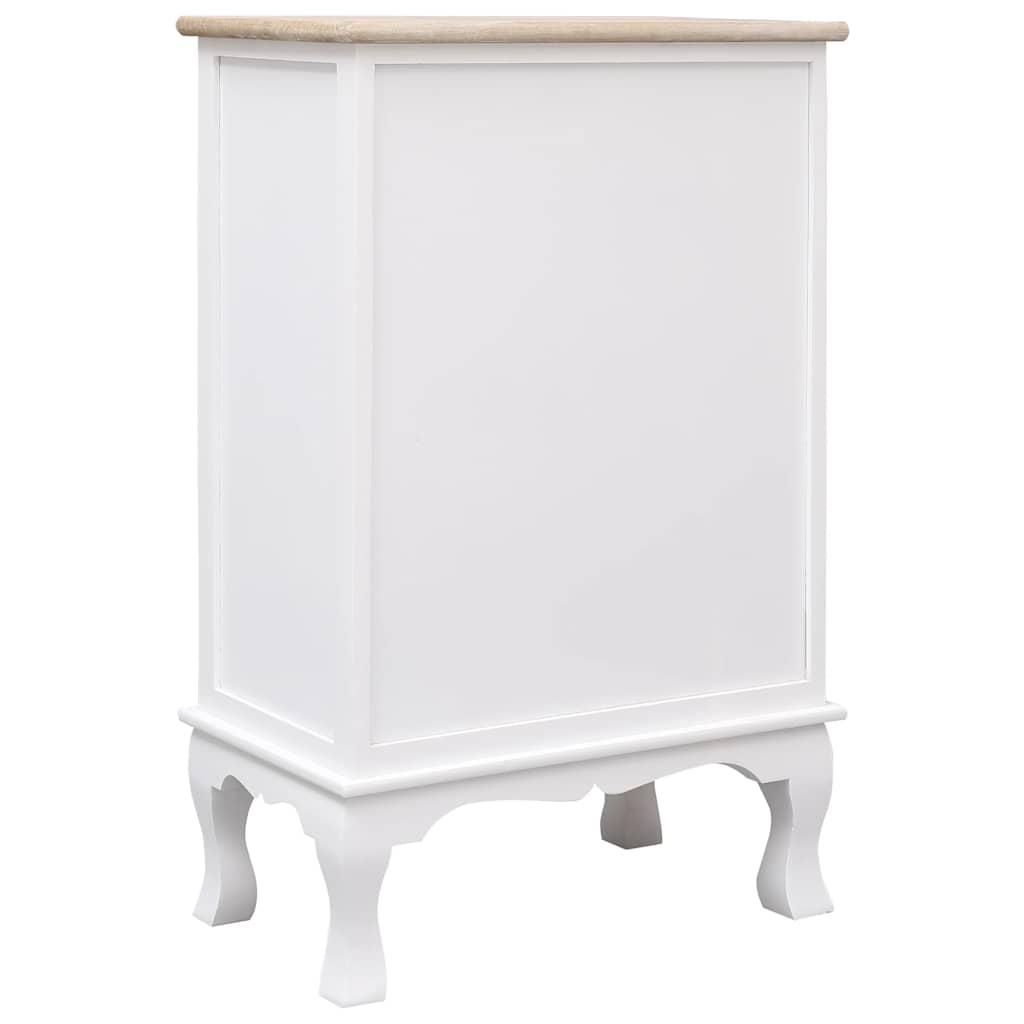 Drawer Cabinet White 50x30x80 cm Wood
