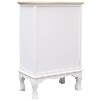 Drawer Cabinet White 50x30x80 cm Wood