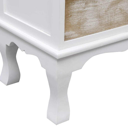 Drawer Cabinet White 50x30x80 cm Wood