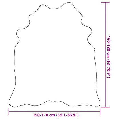 284341 vidaXL Real Cow Hide Rug Black 150x170 cm