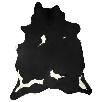 284343 vidaXL Real Cow Hide Rug Black and White 150x170 cm