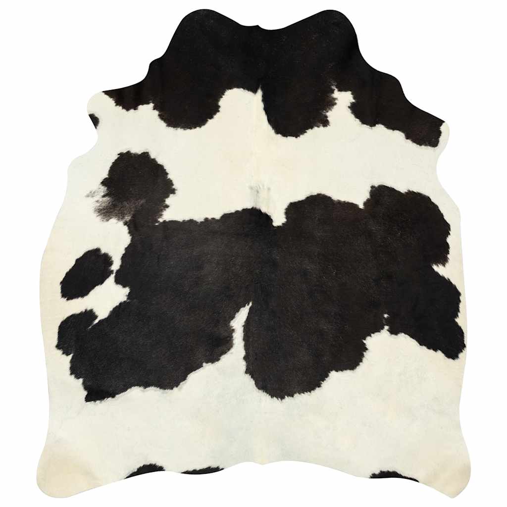 284343 vidaXL Real Cow Hide Rug Black and White 150x170 cm