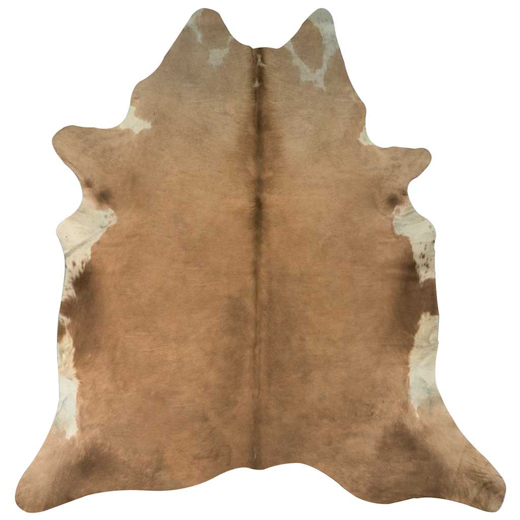 Real Cow Hide Rug Brown and White 150x170 cm