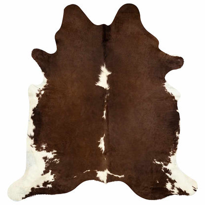 Real Cow Hide Rug Brown and White 150x170 cm