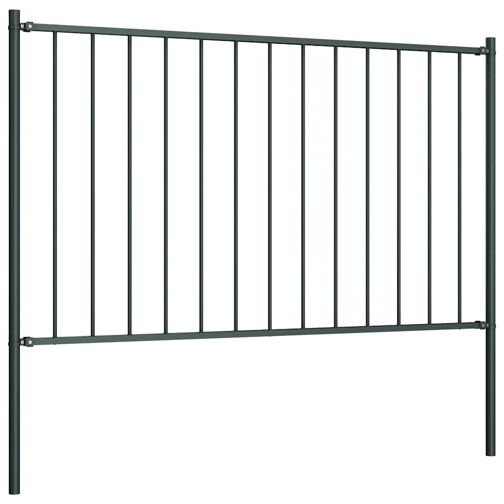 Fence Panel Woerden with Posts Steel 1.7x1 m Anthracite