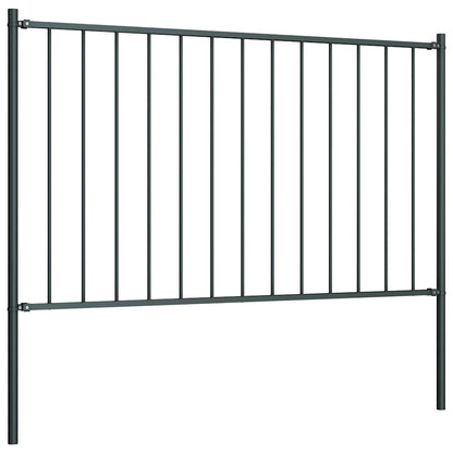 Fence Panel Woerden with Posts Steel 1.7x1.25 m Anthracite