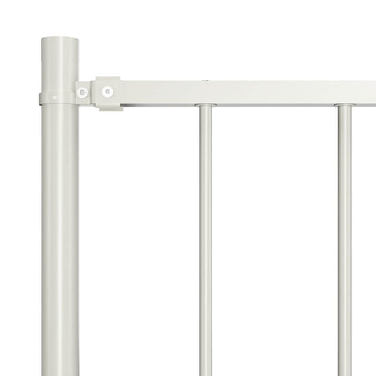 Fence Panel Woerden with Posts Steel 1.7x0.75 m White