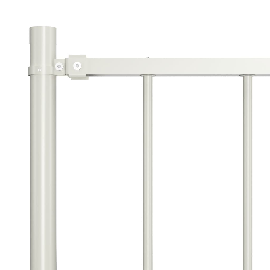 Fence Panel Woerden with Posts Steel 1.7x1 m White