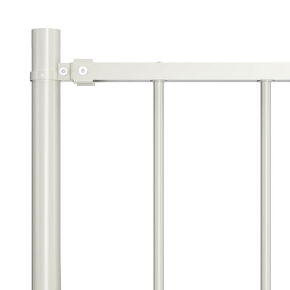 Fence Panel Woerden with Posts Steel 1.7x1 m White