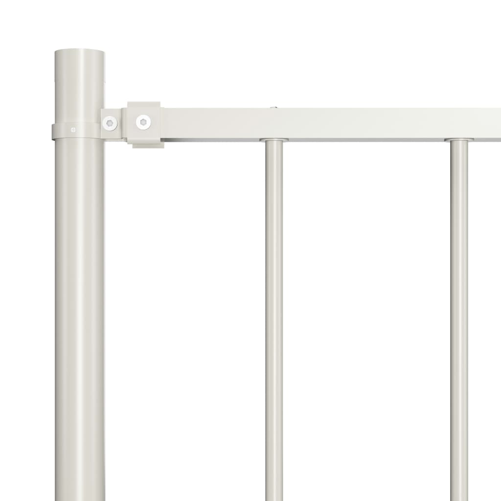 Fence Panel Woerden with Posts Steel 1.7x1.25 m White