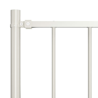 Fence Panel Woerden with Posts Steel 1.7x1.25 m White