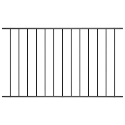 Fence Panel Woerden Powder-coated Steel 1.7x0.75 m Black