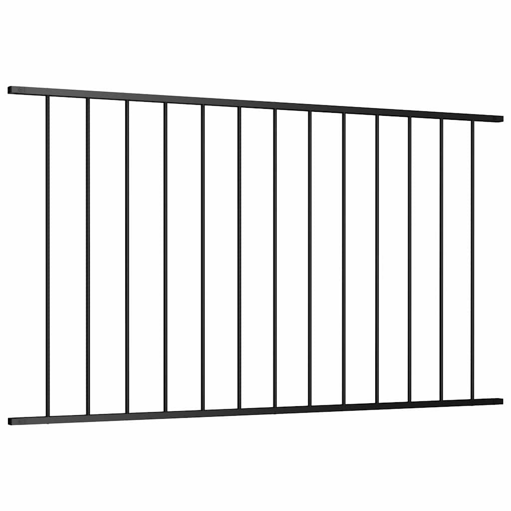 Fence Panel Woerden Powder-coated Steel 1.7x0.75 m Black