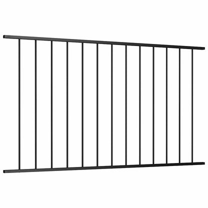 Fence Panel Woerden Powder-coated Steel 1.7x0.75 m Black