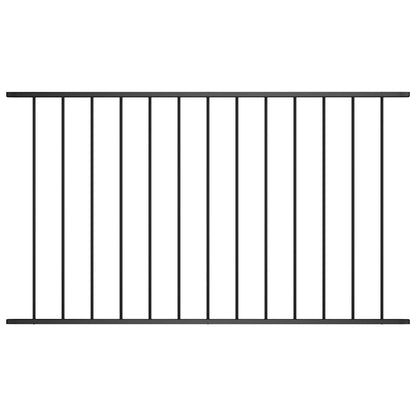 Fence Panel Woerden Powder-coated Steel 1.7x1 m Black