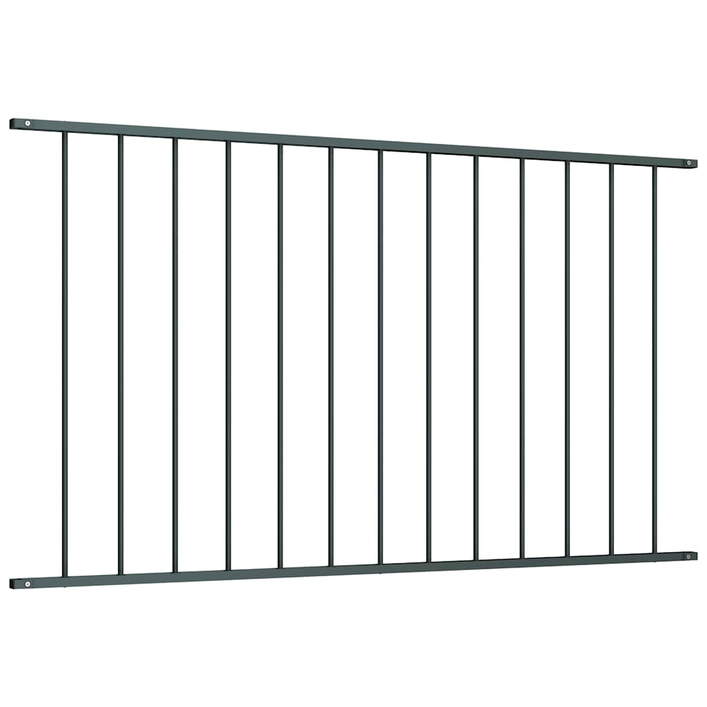 Fence Panel Woerden Powder-coated Steel 1.7x0.75 m Anthracite