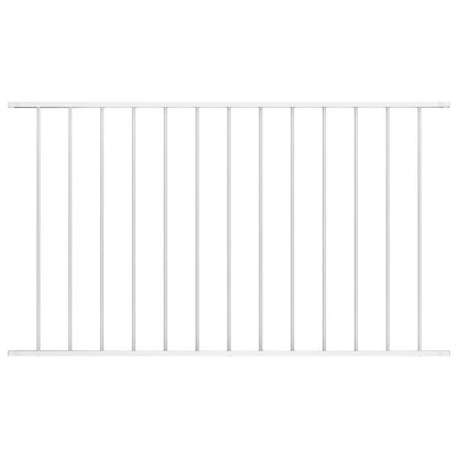Fence Panel Woerden Powder-coated Steel 1.7x0.75 m White
