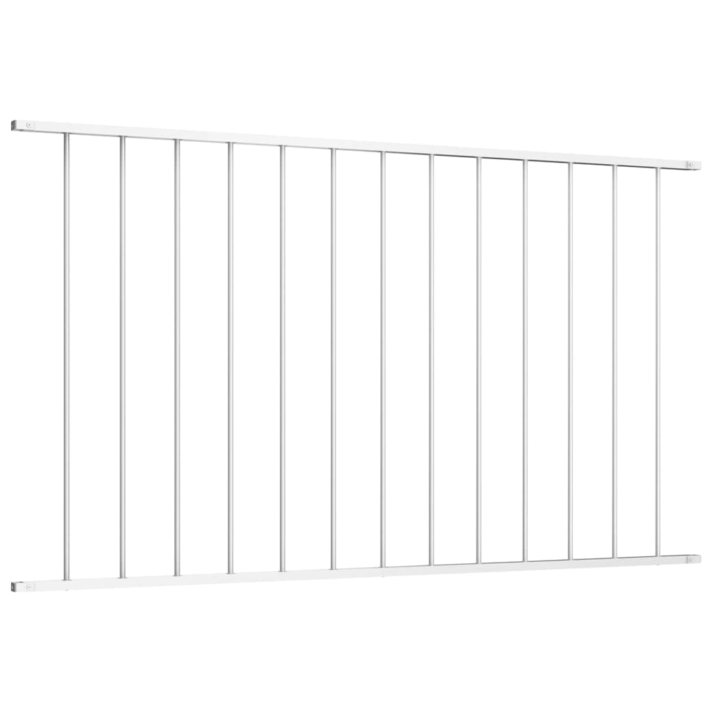 Fence Panel Woerden Powder-coated Steel 1.7x0.75 m White