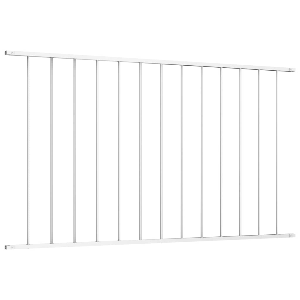 Fence Panel Woerden Powder-coated Steel 1.7x1.17 m White