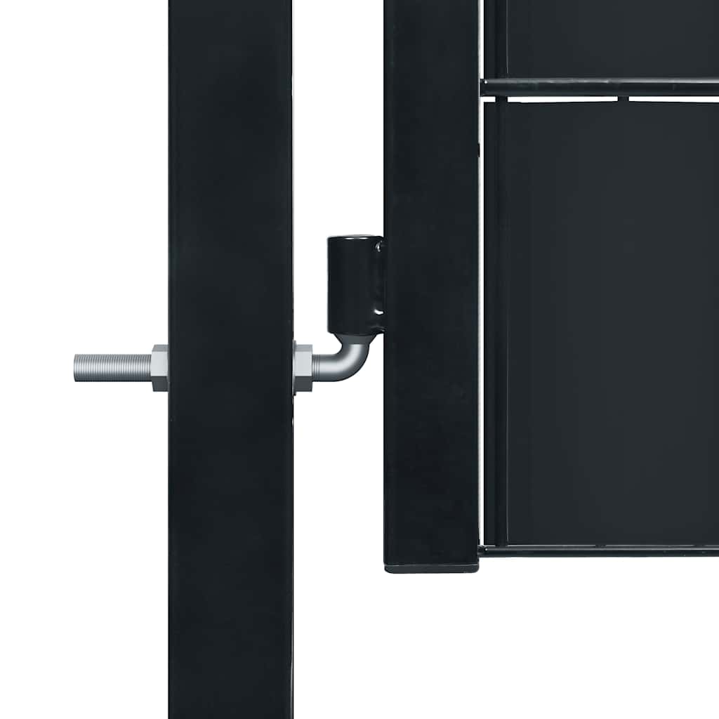 145232 vidaXL Fence Gate PVC and Steel 100x81 cm Anthracite