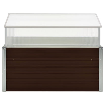 Greenhouse Brown 100x100x85 cm Galvanised Steel